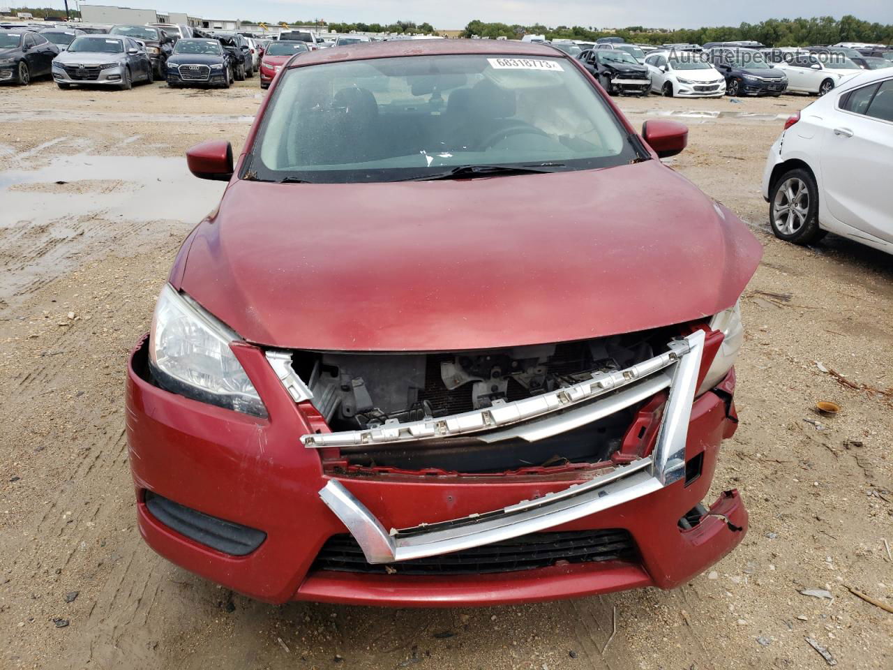 2014 Nissan Sentra S Red vin: 3N1AB7AP9EY272145