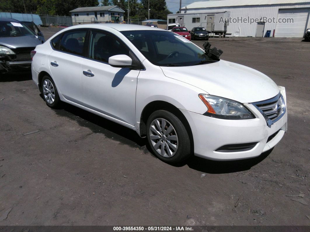 2014 Nissan Sentra Sv White vin: 3N1AB7AP9EY284716