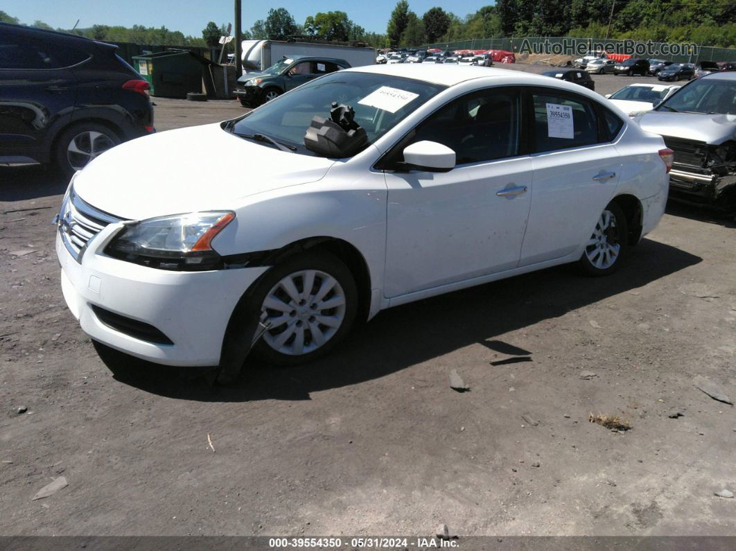 2014 Nissan Sentra Sv White vin: 3N1AB7AP9EY284716