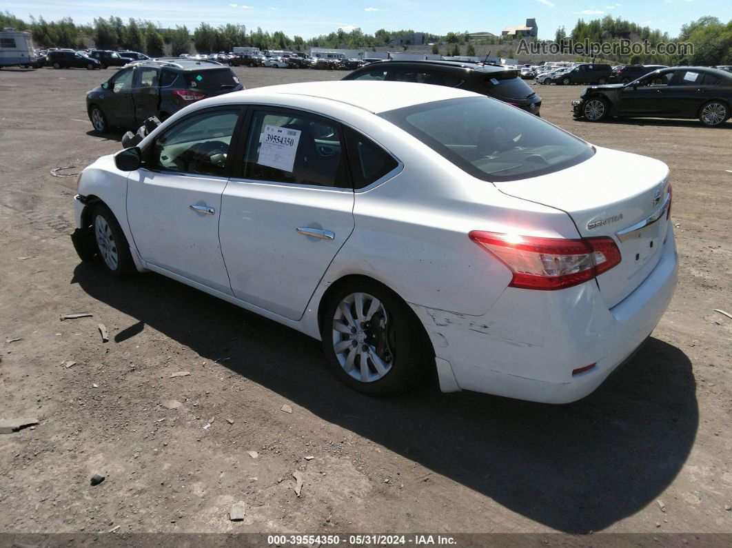 2014 Nissan Sentra Sv White vin: 3N1AB7AP9EY284716