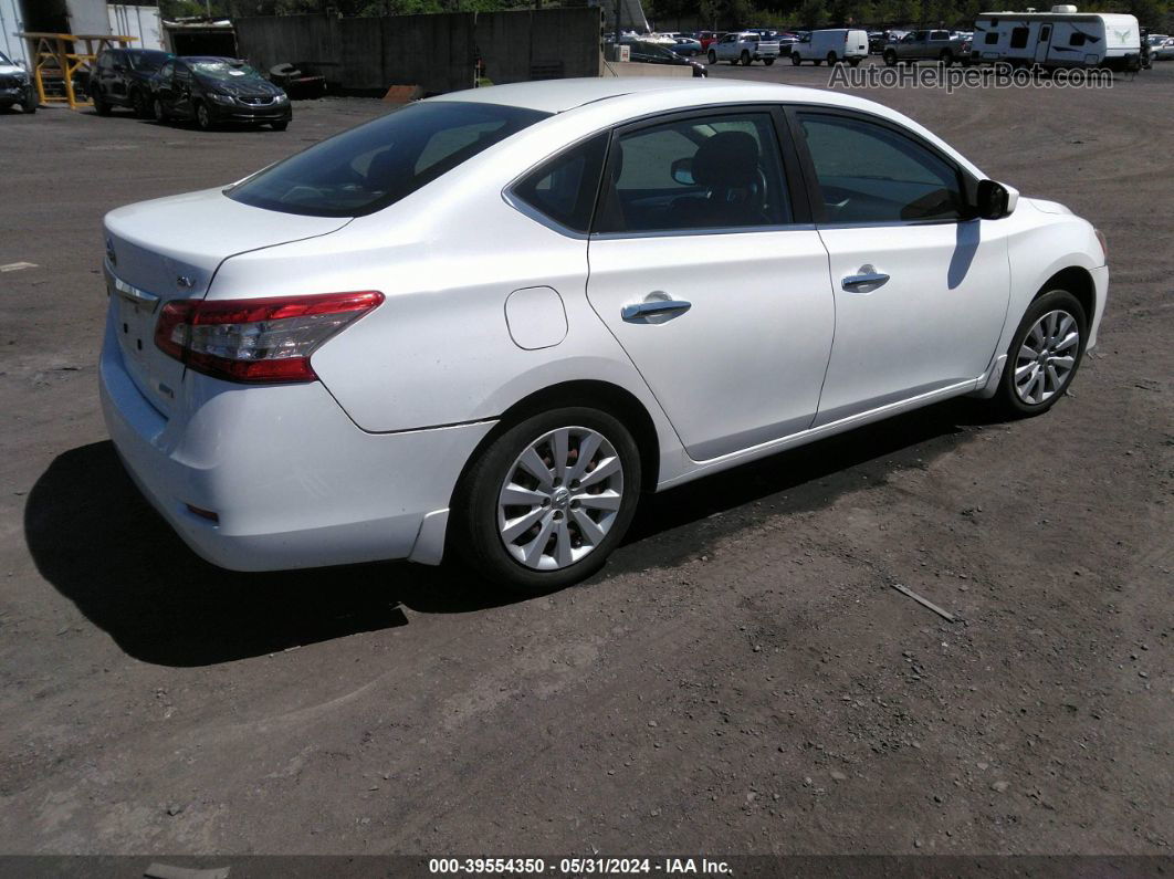 2014 Nissan Sentra Sv White vin: 3N1AB7AP9EY284716