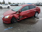 2014 Nissan Sentra S Red vin: 3N1AB7AP9EY287485