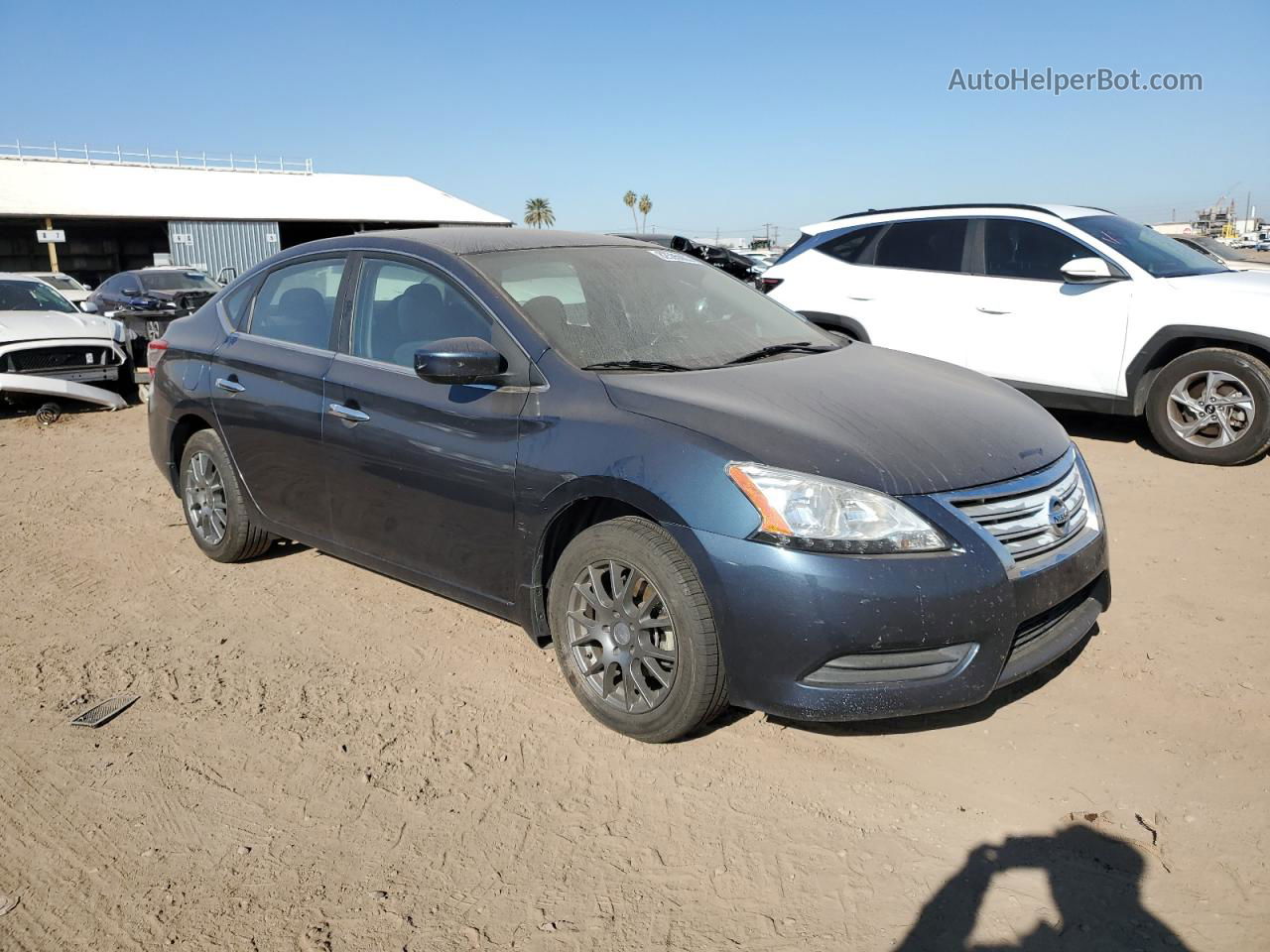 2014 Nissan Sentra S Blue vin: 3N1AB7AP9EY292329