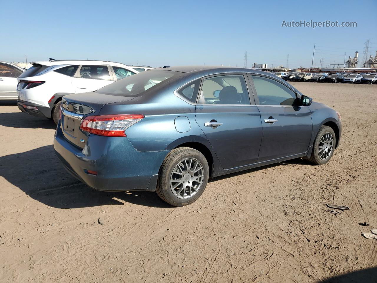 2014 Nissan Sentra S Blue vin: 3N1AB7AP9EY292329