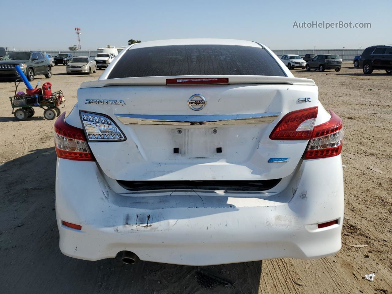 2014 Nissan Sentra S White vin: 3N1AB7AP9EY299278