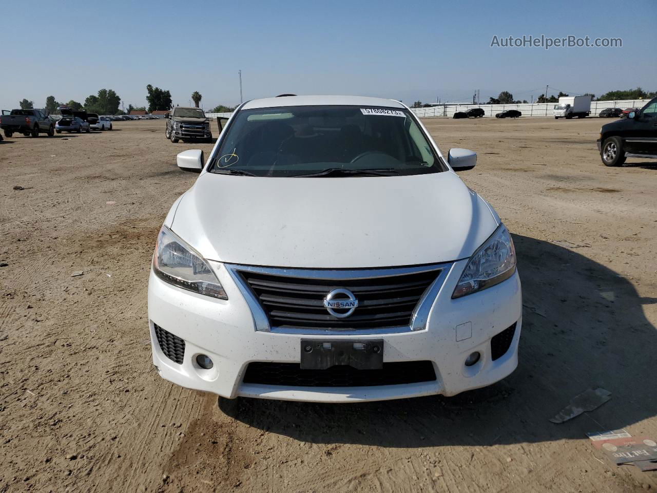 2014 Nissan Sentra S White vin: 3N1AB7AP9EY299278