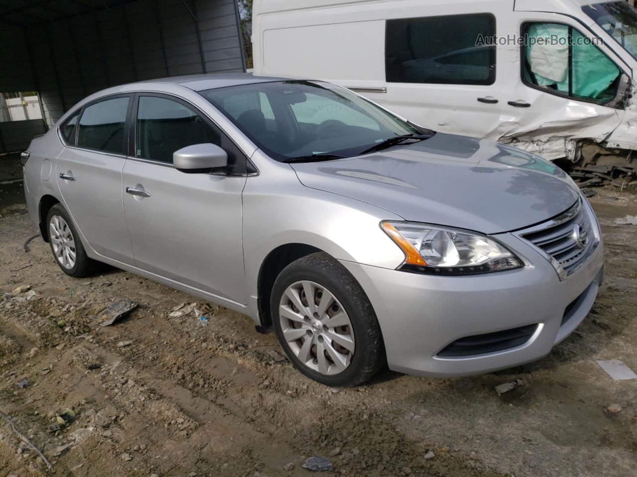 2014 Nissan Sentra S Silver vin: 3N1AB7AP9EY303233