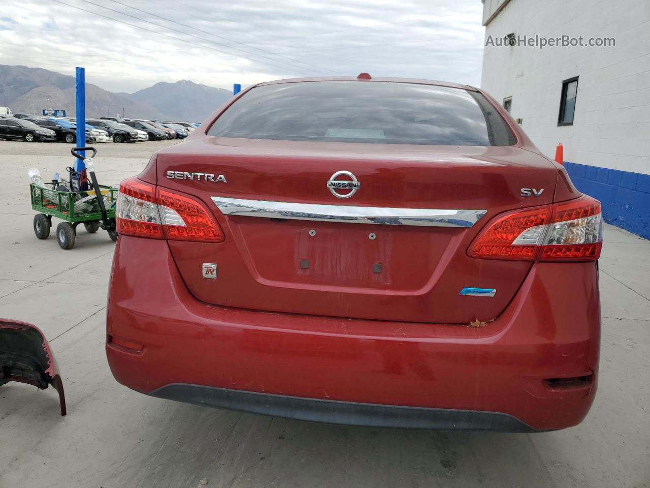 2014 Nissan Sentra S Red vin: 3N1AB7AP9EY311218