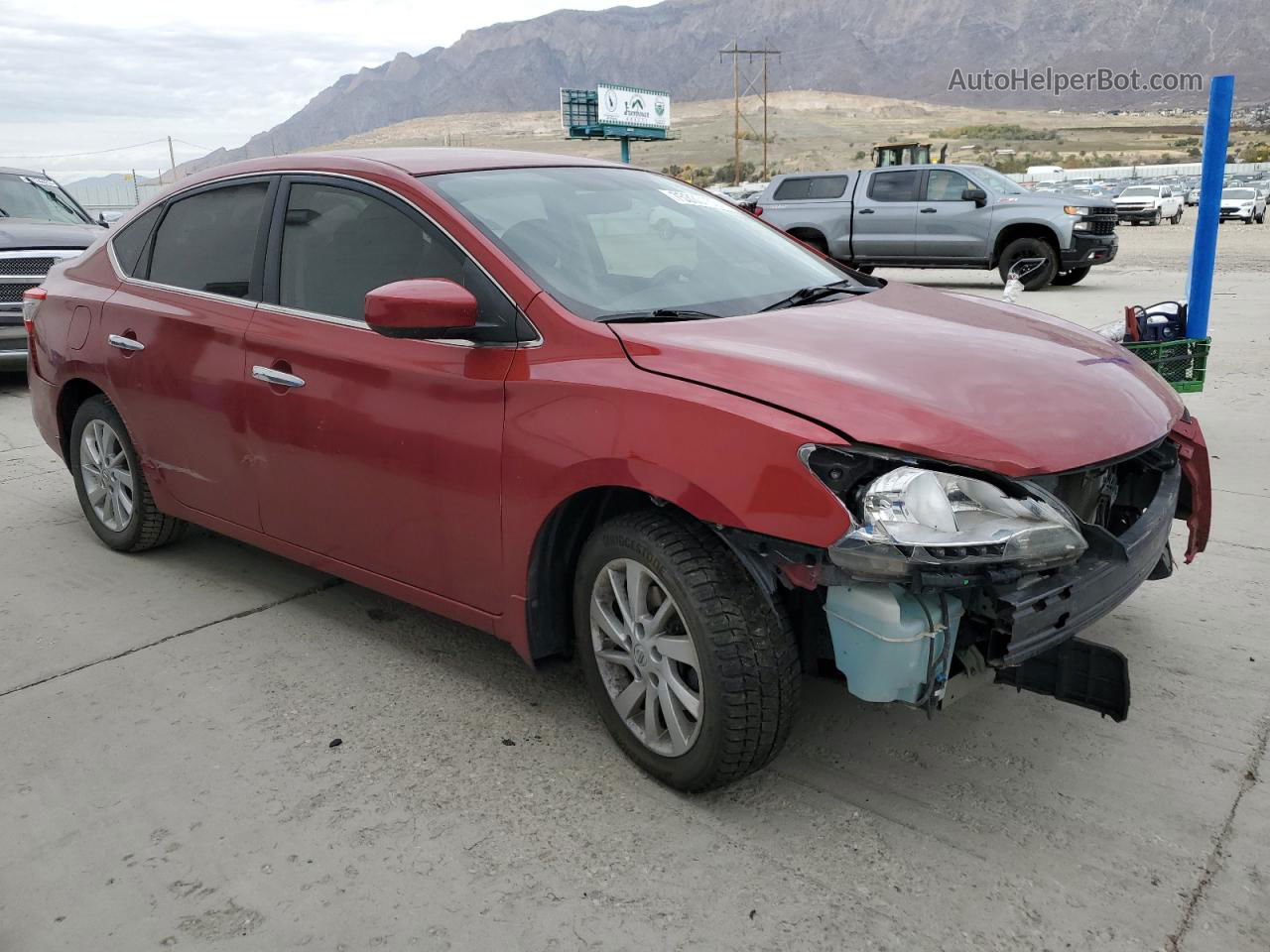 2014 Nissan Sentra S Red vin: 3N1AB7AP9EY311218