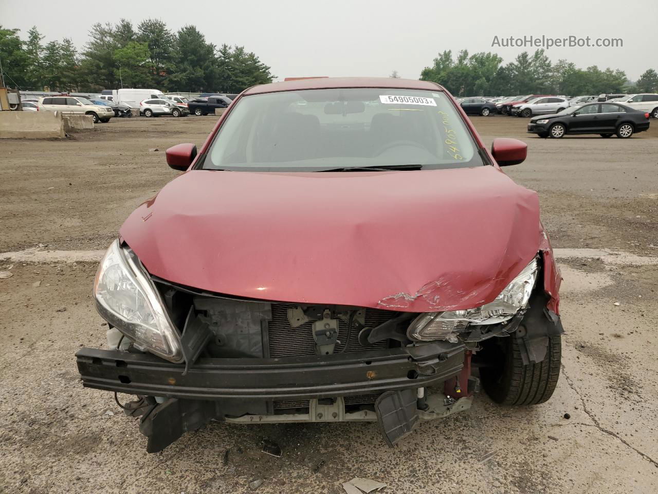 2014 Nissan Sentra S Бордовый vin: 3N1AB7AP9EY311333