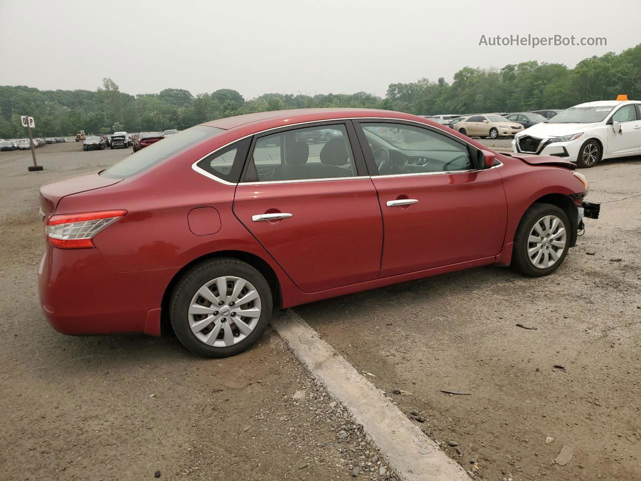 2014 Nissan Sentra S Бордовый vin: 3N1AB7AP9EY311333