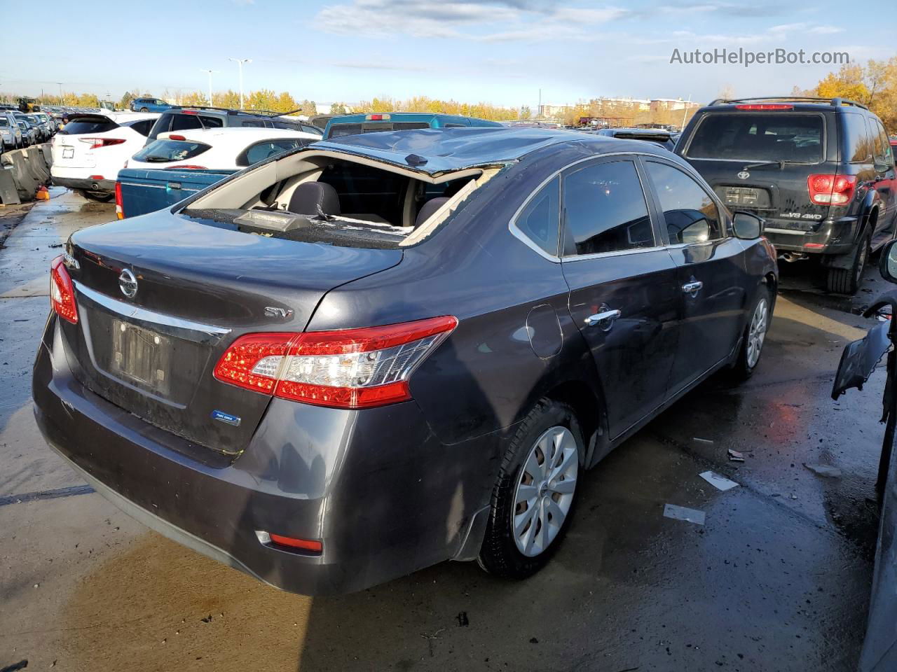 2014 Nissan Sentra S Угольный vin: 3N1AB7AP9EY321182