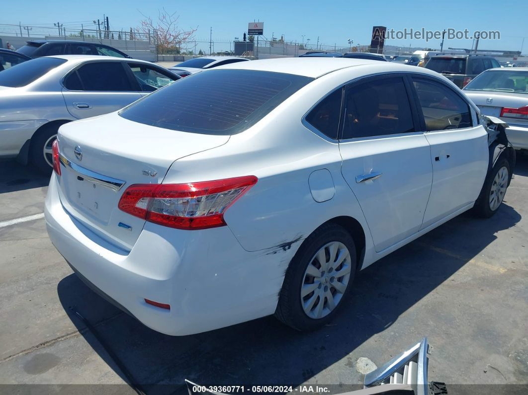 2014 Nissan Sentra Sv White vin: 3N1AB7AP9EY326284