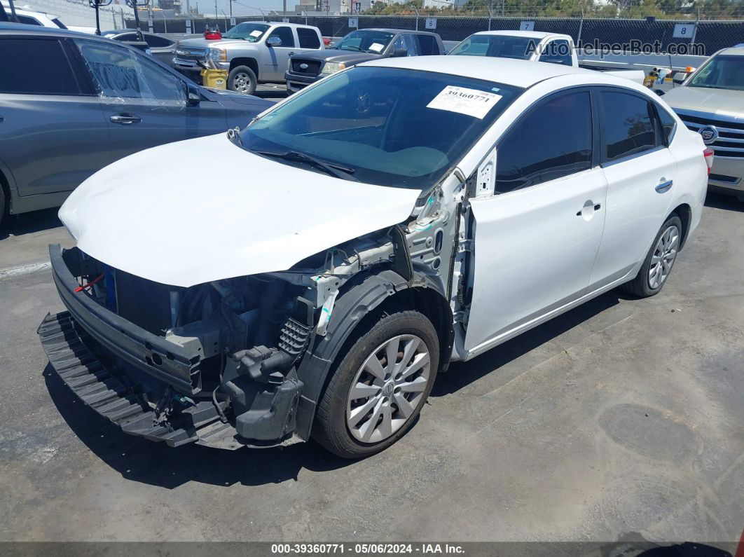 2014 Nissan Sentra Sv White vin: 3N1AB7AP9EY326284