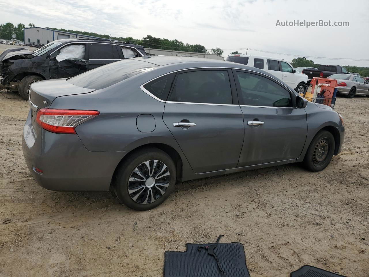 2015 Nissan Sentra S Gray vin: 3N1AB7AP9FL654562