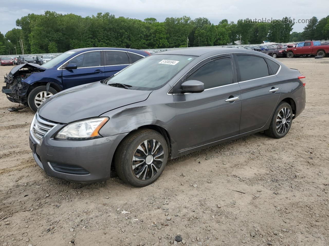 2015 Nissan Sentra S Gray vin: 3N1AB7AP9FL654562