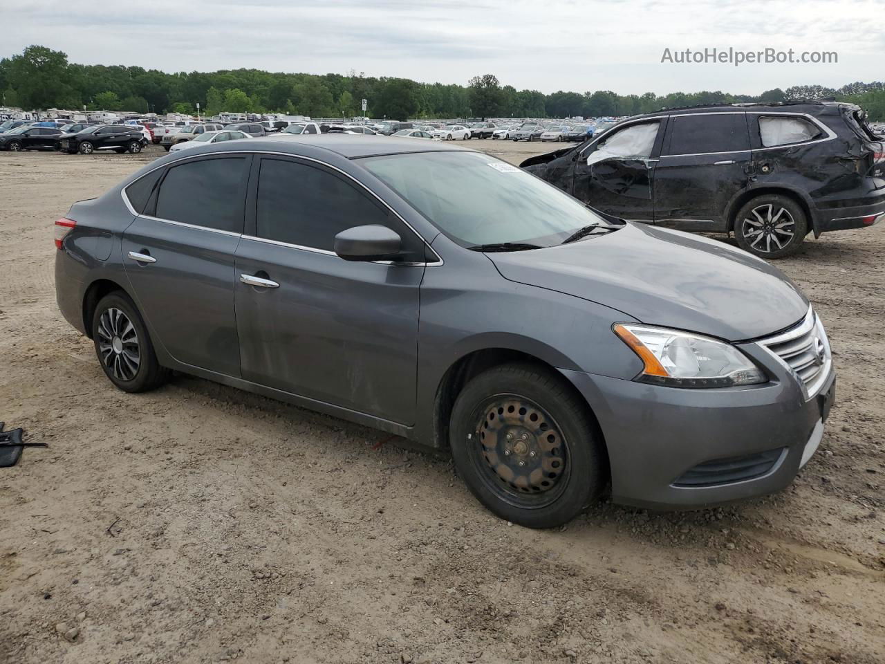 2015 Nissan Sentra S Gray vin: 3N1AB7AP9FL654562