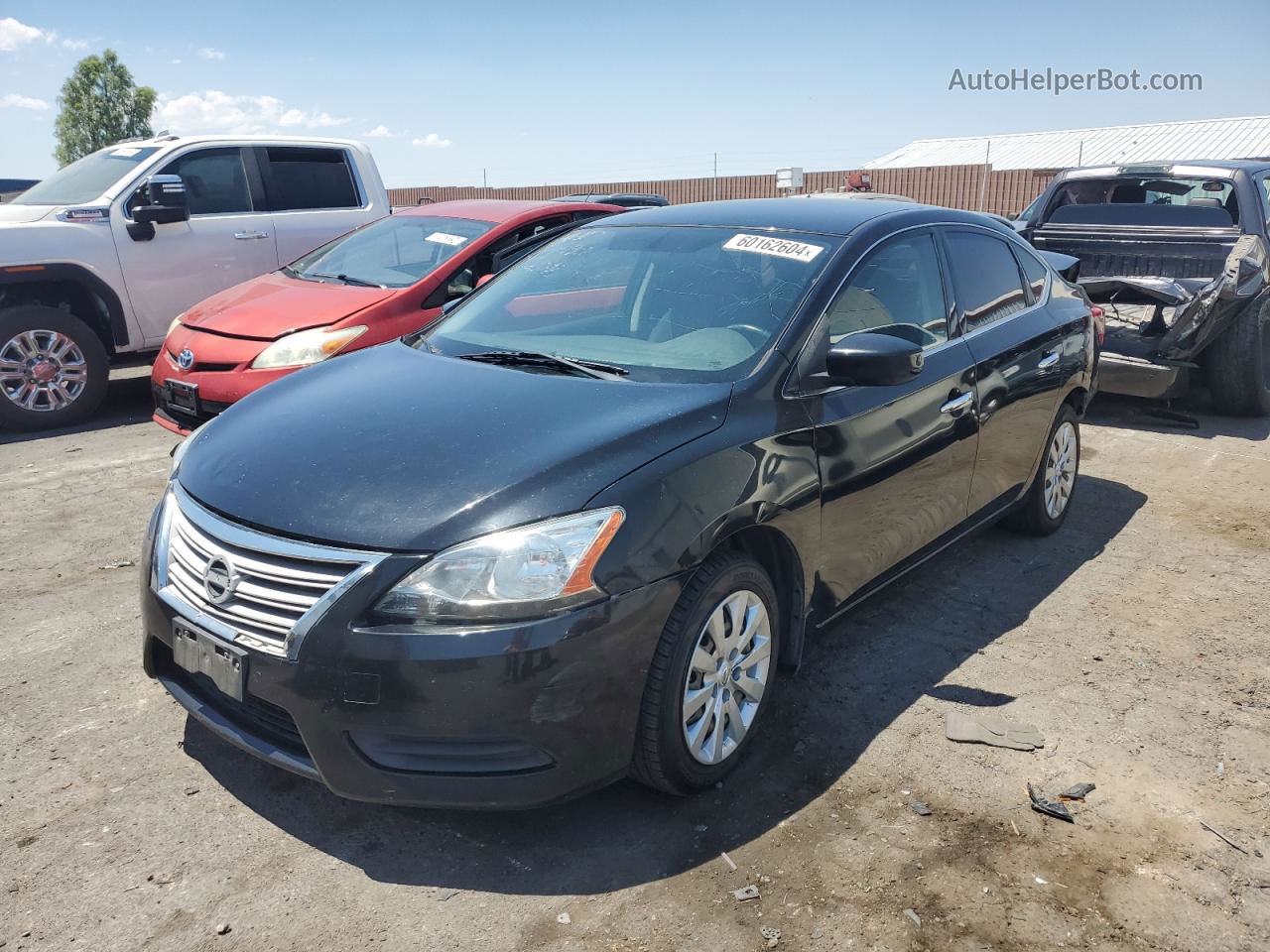 2015 Nissan Sentra S Черный vin: 3N1AB7AP9FL687416