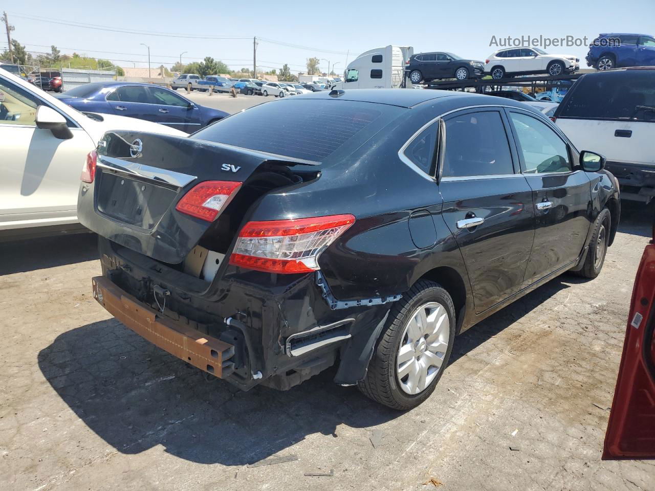 2015 Nissan Sentra S Black vin: 3N1AB7AP9FL687416