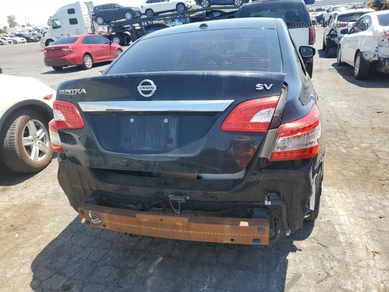 2015 Nissan Sentra S Черный vin: 3N1AB7AP9FL687416