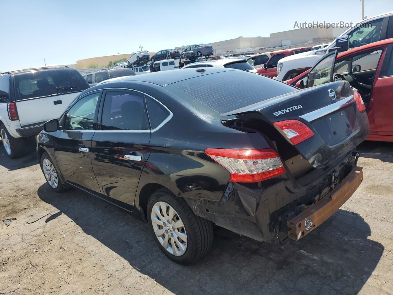 2015 Nissan Sentra S Черный vin: 3N1AB7AP9FL687416