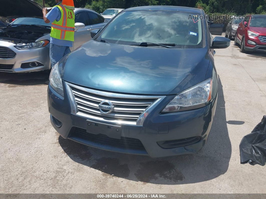 2015 Nissan Sentra Sv Синий vin: 3N1AB7AP9FY226901