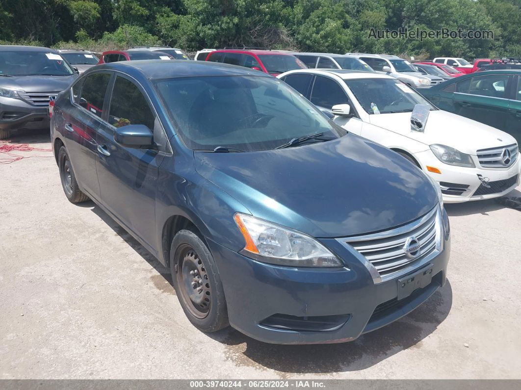 2015 Nissan Sentra Sv Синий vin: 3N1AB7AP9FY226901