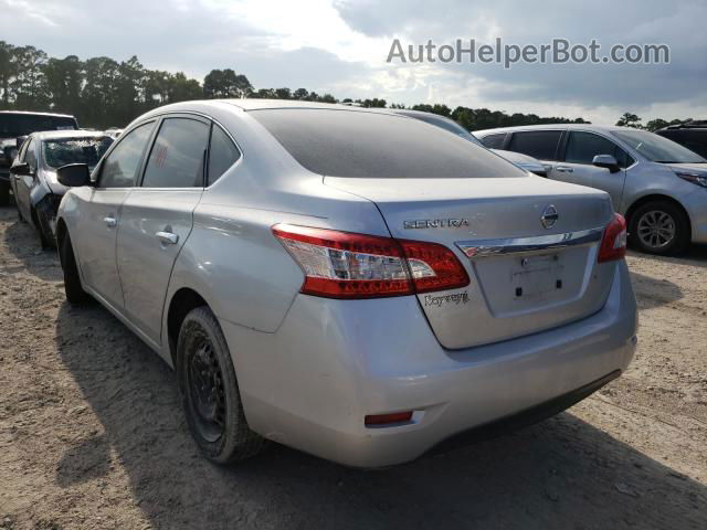 2015 Nissan Sentra S Silver vin: 3N1AB7AP9FY246064