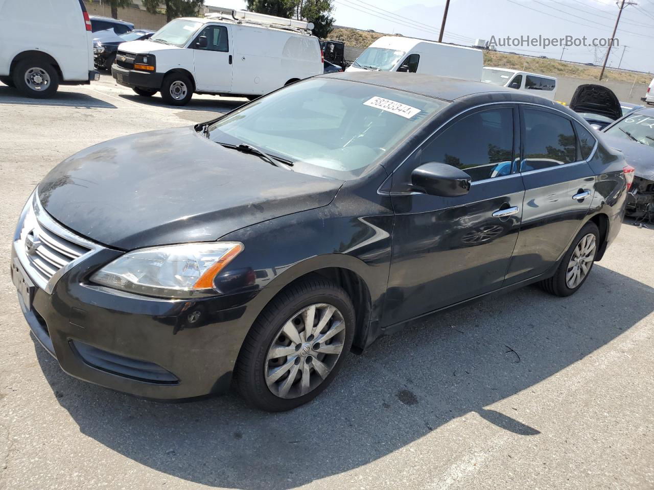 2015 Nissan Sentra S Черный vin: 3N1AB7AP9FY264077