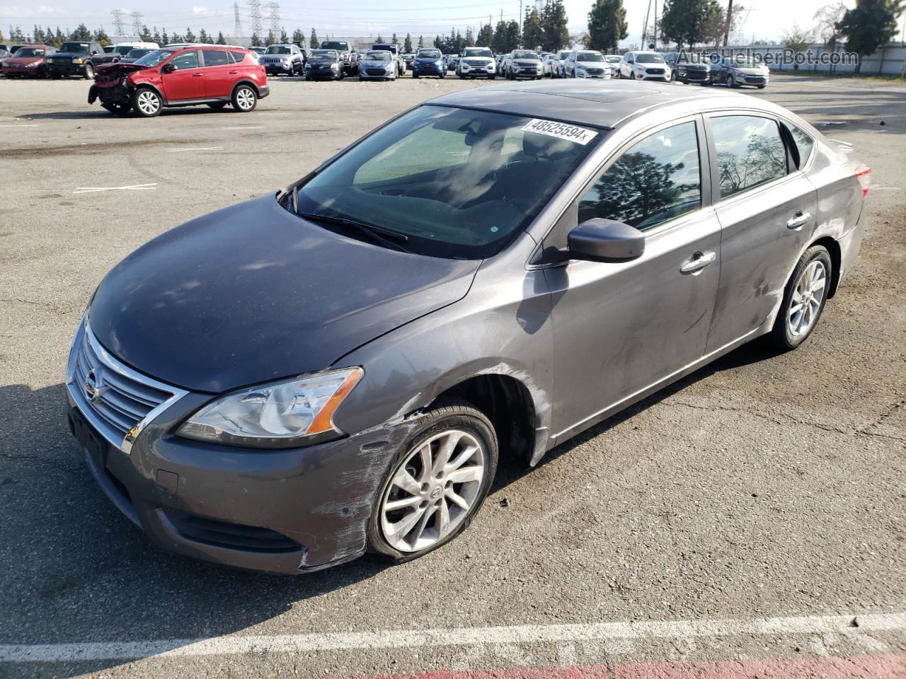 2015 Nissan Sentra S Gray vin: 3N1AB7AP9FY273698