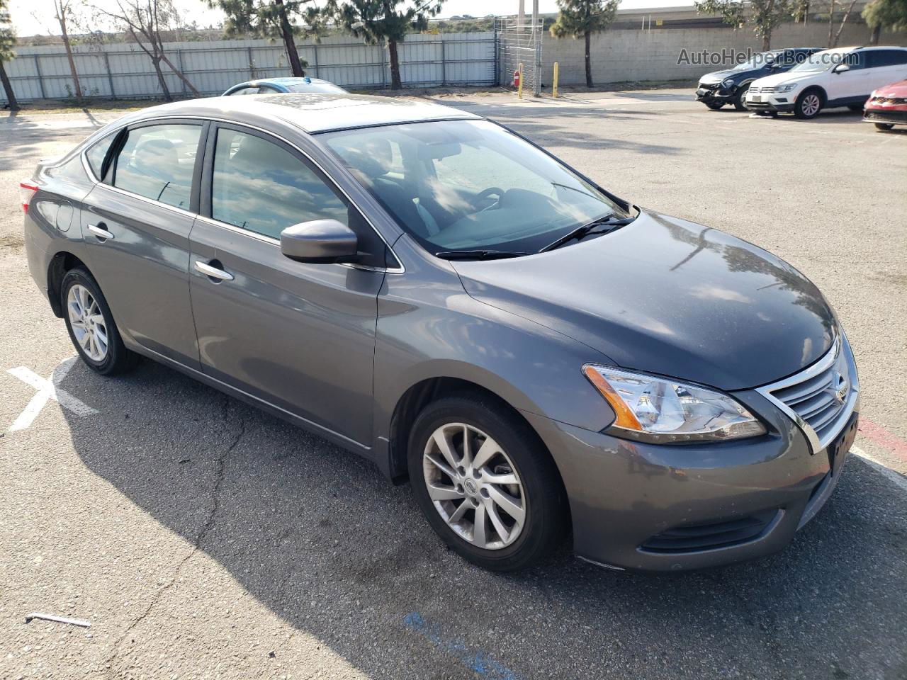 2015 Nissan Sentra S Gray vin: 3N1AB7AP9FY273698