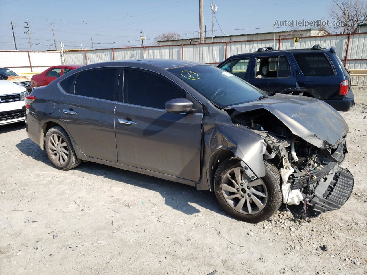 2015 Nissan Sentra S Gray vin: 3N1AB7AP9FY277637