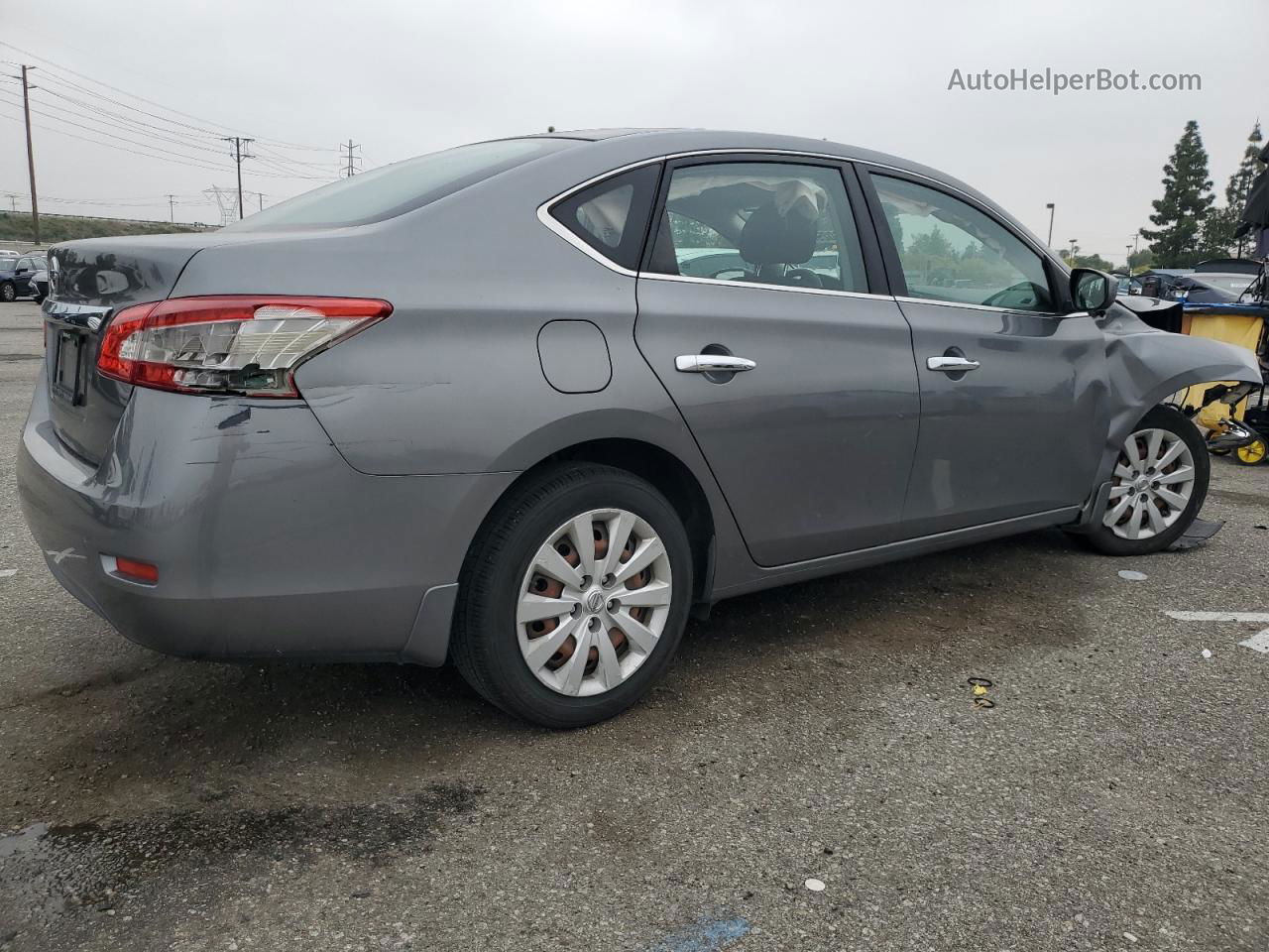 2015 Nissan Sentra S Серый vin: 3N1AB7AP9FY290629