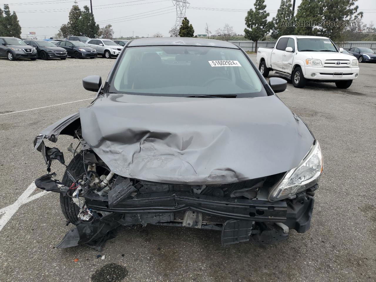 2015 Nissan Sentra S Gray vin: 3N1AB7AP9FY290629