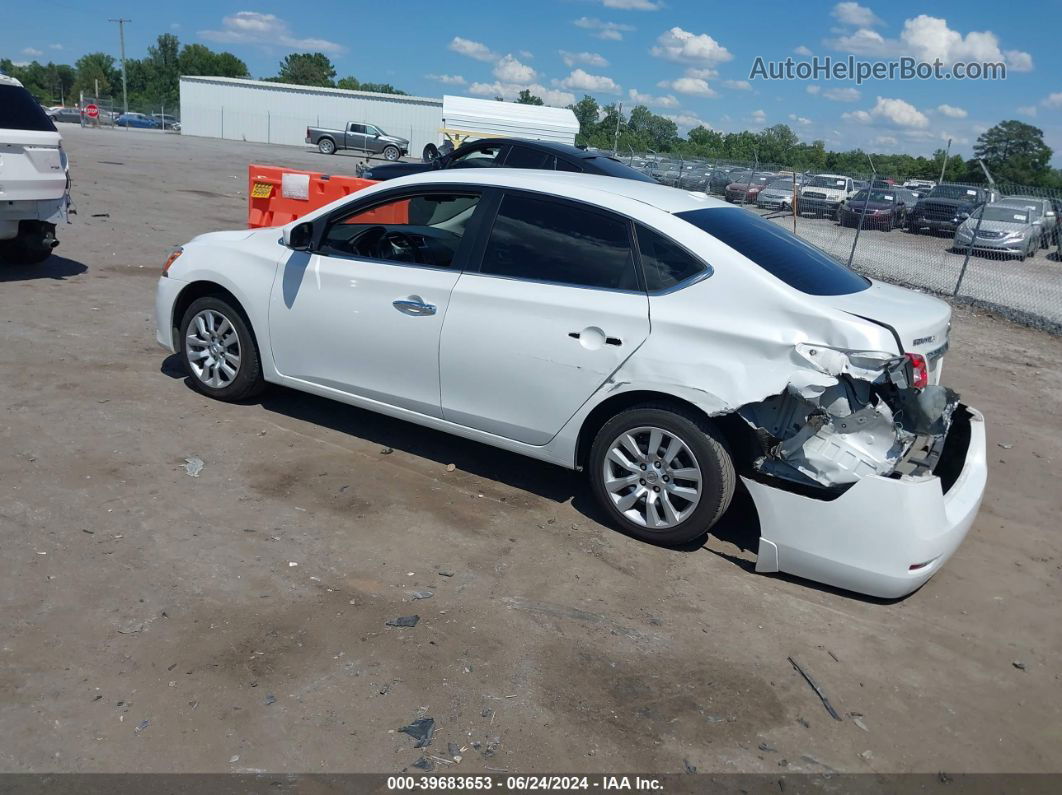 2015 Nissan Sentra Sv White vin: 3N1AB7AP9FY293613