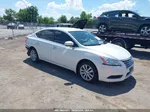 2015 Nissan Sentra Sv White vin: 3N1AB7AP9FY293613