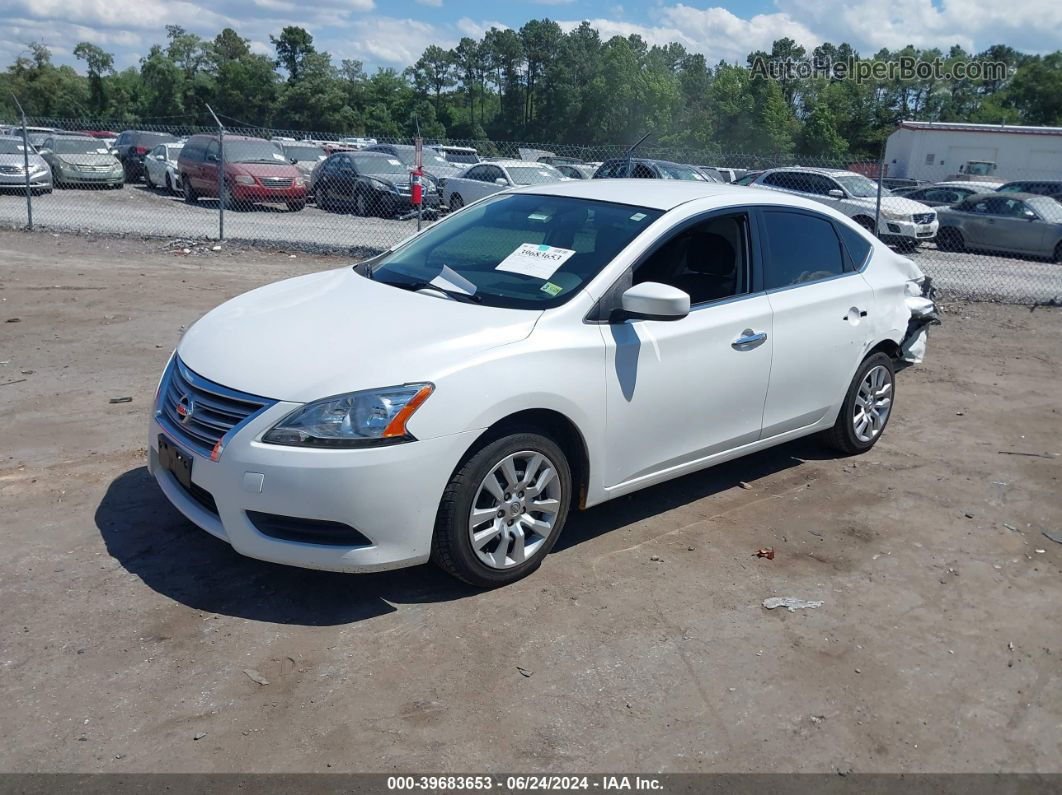 2015 Nissan Sentra Sv White vin: 3N1AB7AP9FY293613