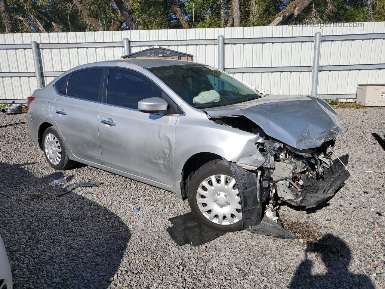 2015 Nissan Sentra S Silver vin: 3N1AB7AP9FY299380