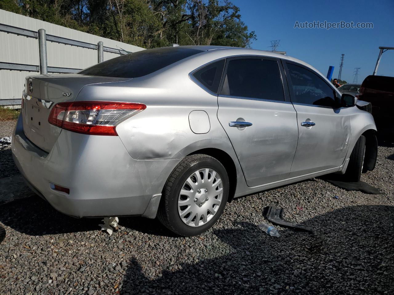 2015 Nissan Sentra S Silver vin: 3N1AB7AP9FY299380