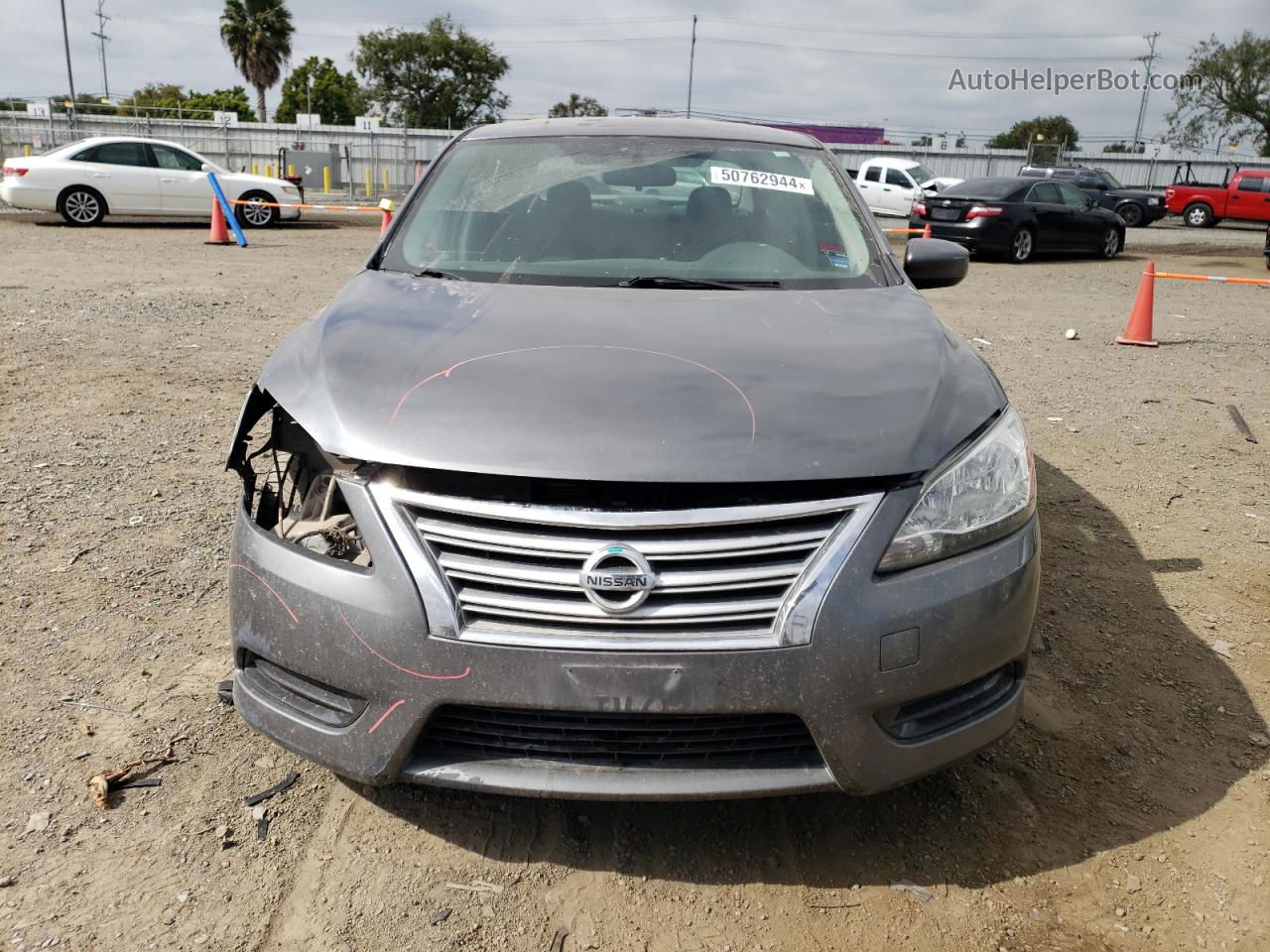 2015 Nissan Sentra S Gray vin: 3N1AB7AP9FY344074