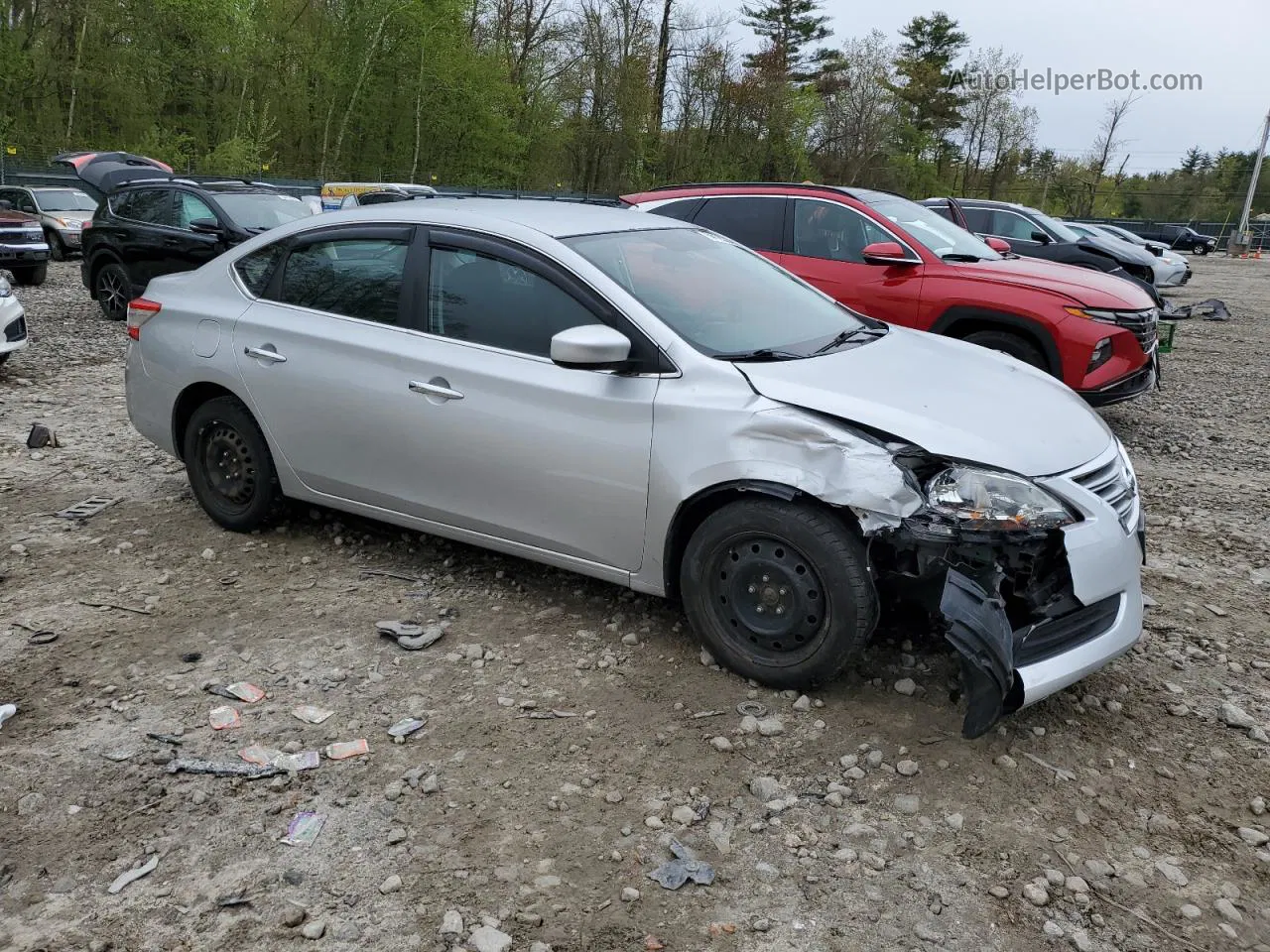 2015 Nissan Sentra S Silver vin: 3N1AB7AP9FY349792