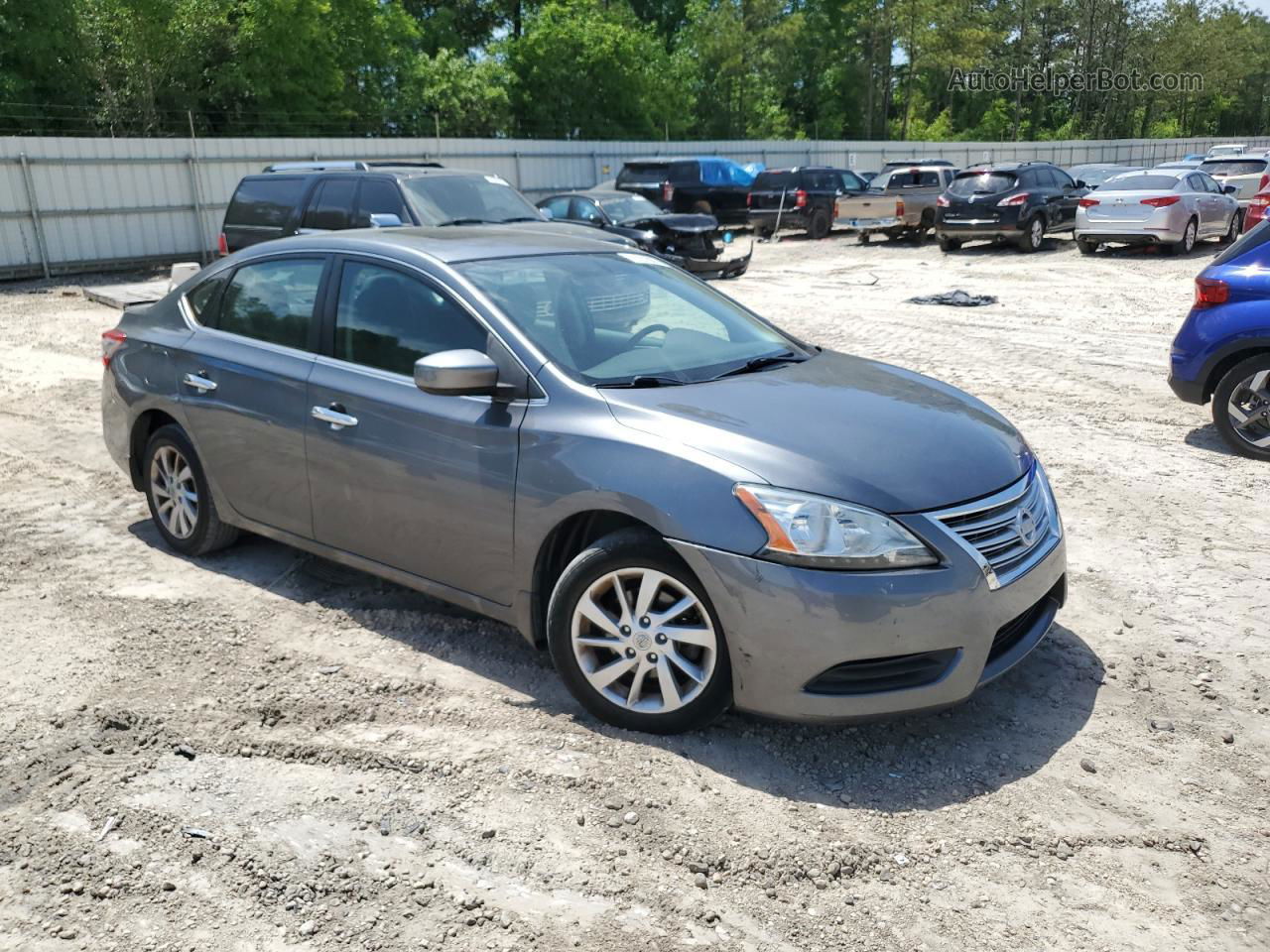 2015 Nissan Sentra S Charcoal vin: 3N1AB7AP9FY382498