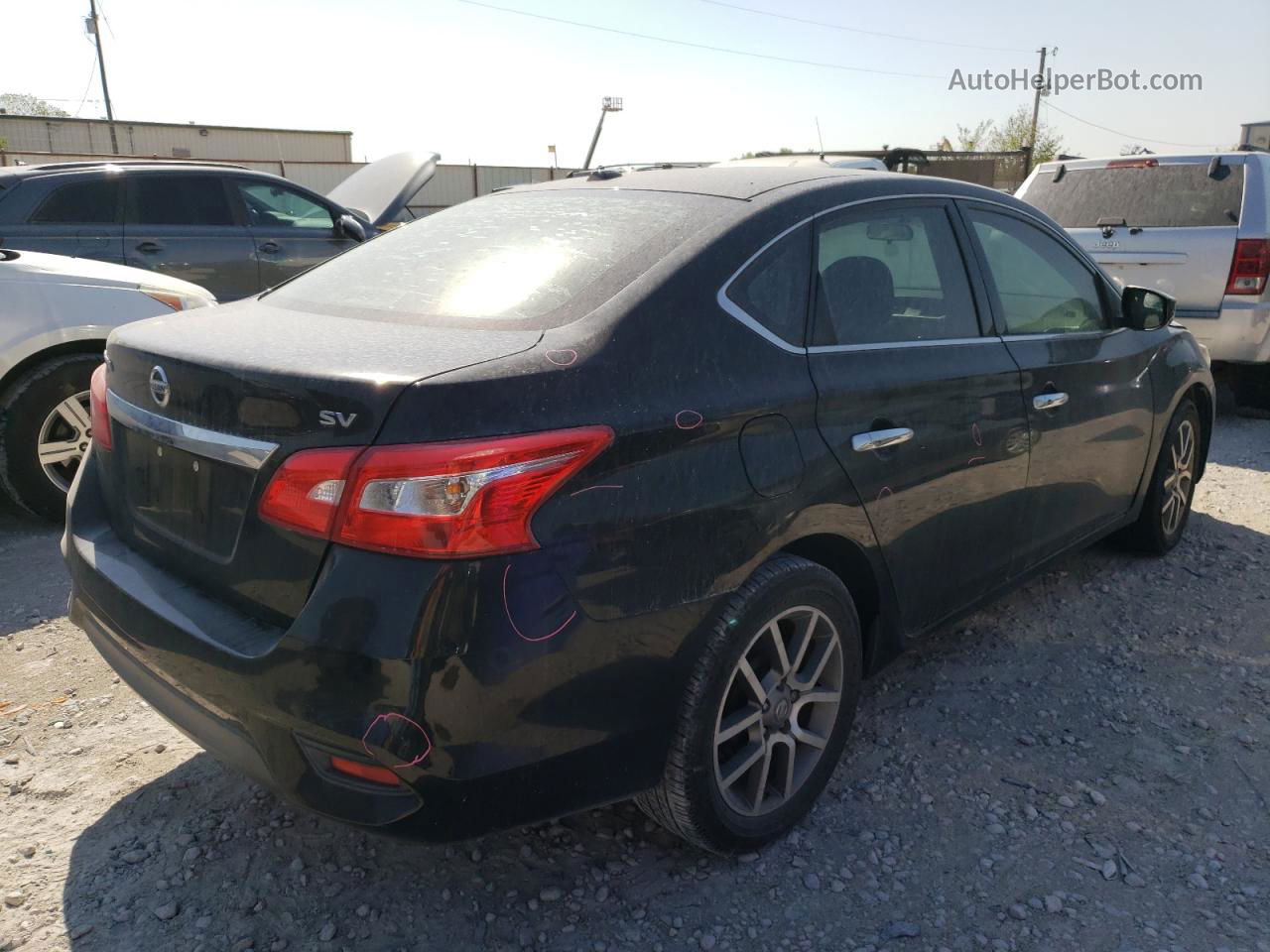 2016 Nissan Sentra S Black vin: 3N1AB7AP9GL646138