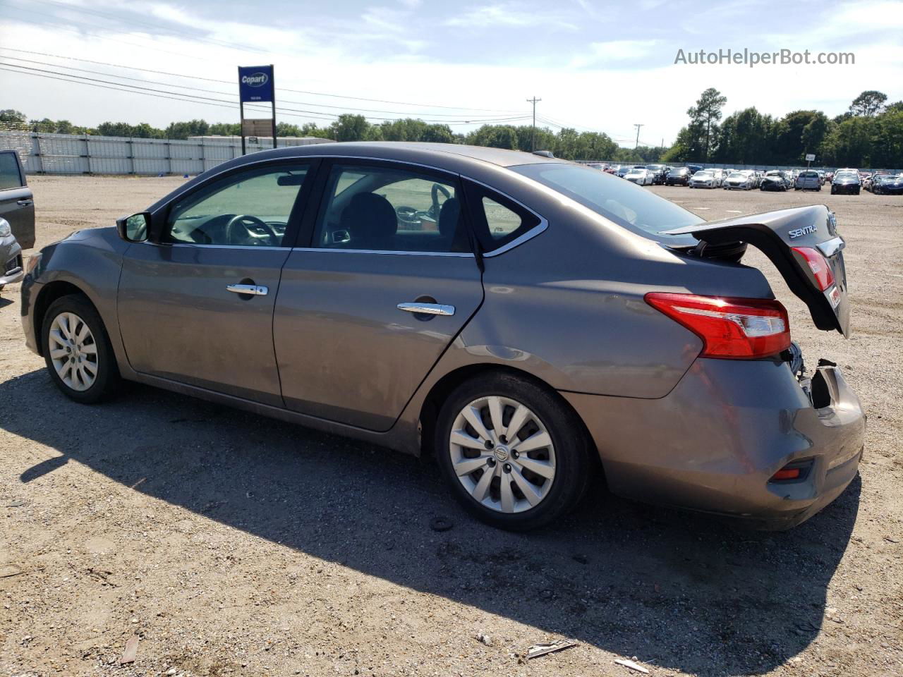 2016 Nissan Sentra S Gray vin: 3N1AB7AP9GL679558