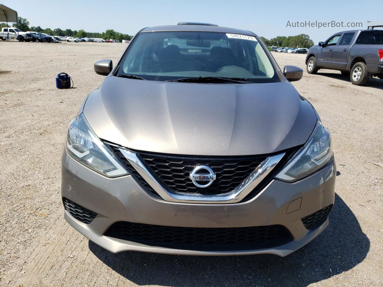 2016 Nissan Sentra S Gray vin: 3N1AB7AP9GL679558