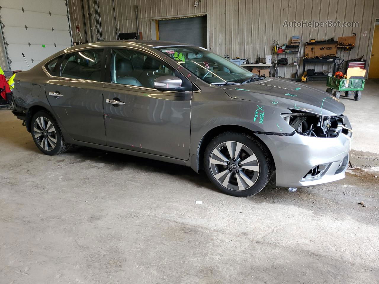 2016 Nissan Sentra S Gray vin: 3N1AB7AP9GY241657