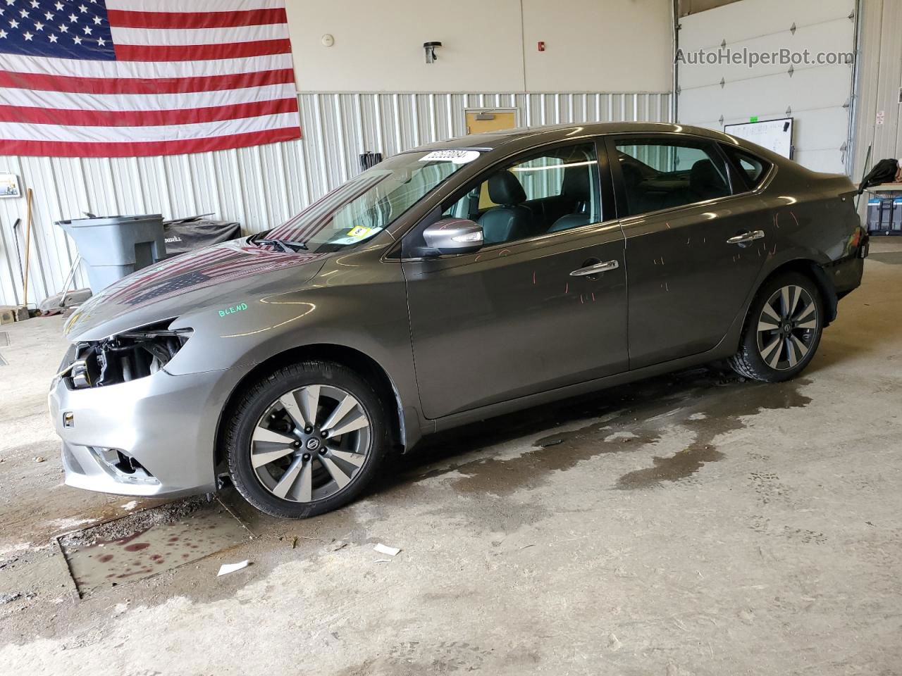 2016 Nissan Sentra S Gray vin: 3N1AB7AP9GY241657