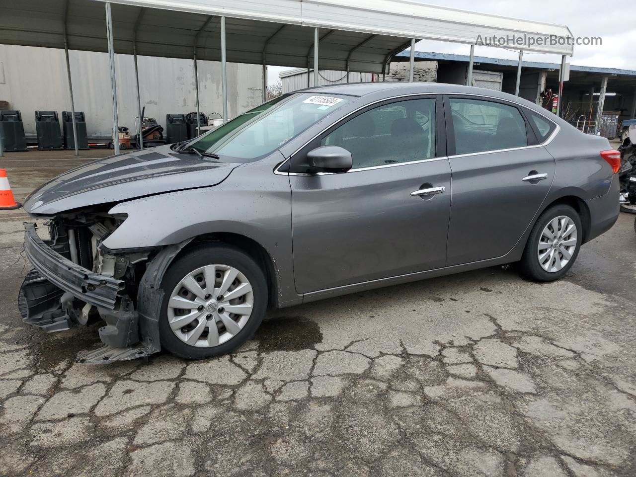 2016 Nissan Sentra S Gray vin: 3N1AB7AP9GY246597