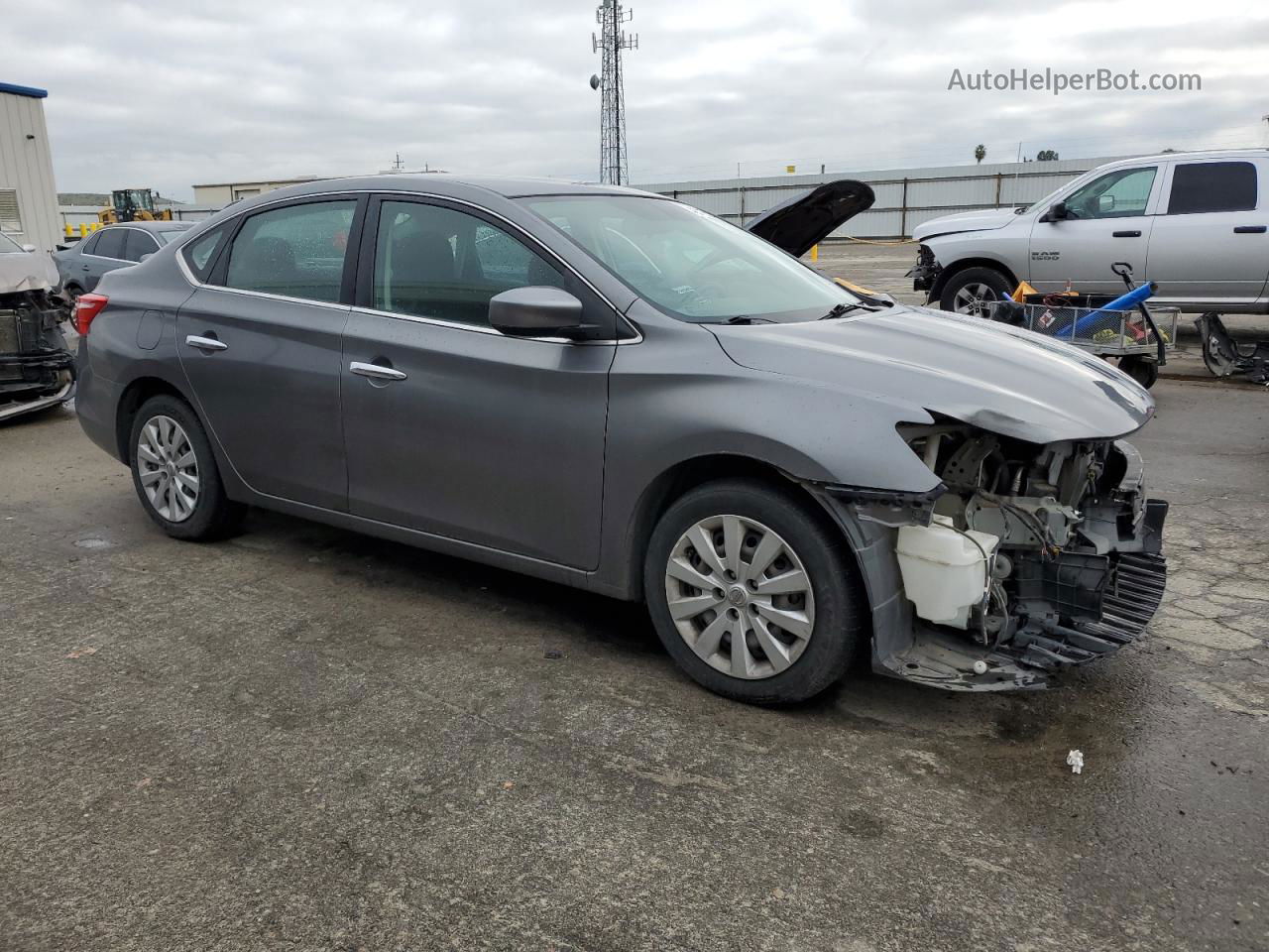 2016 Nissan Sentra S Gray vin: 3N1AB7AP9GY246597