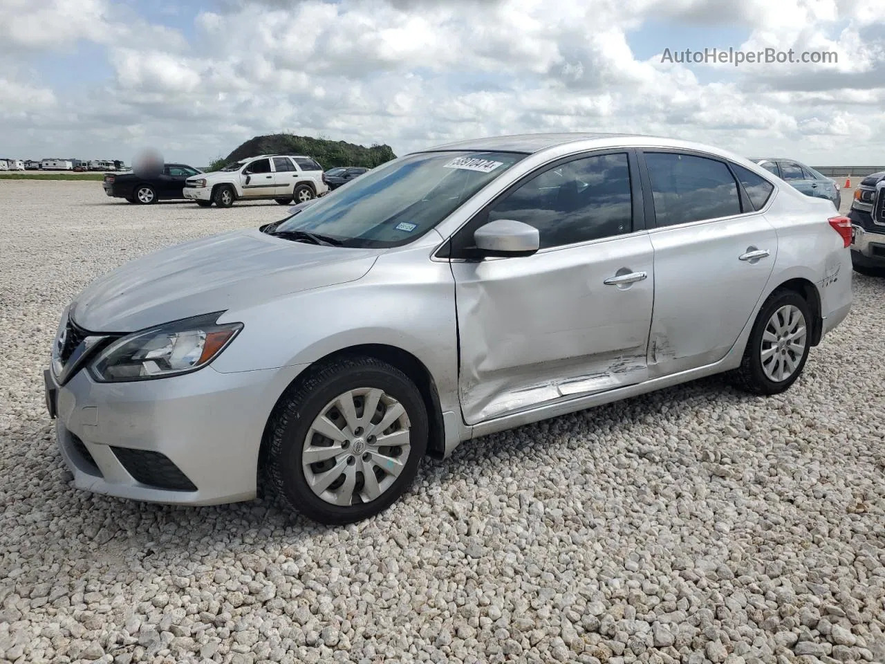 2016 Nissan Sentra S Серебряный vin: 3N1AB7AP9GY255526